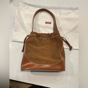 STAUD Cinch Suede Bucket Bag